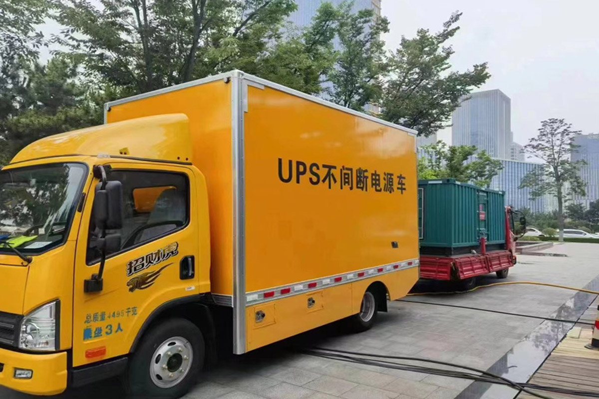新华镇发电机租赁施工现场
